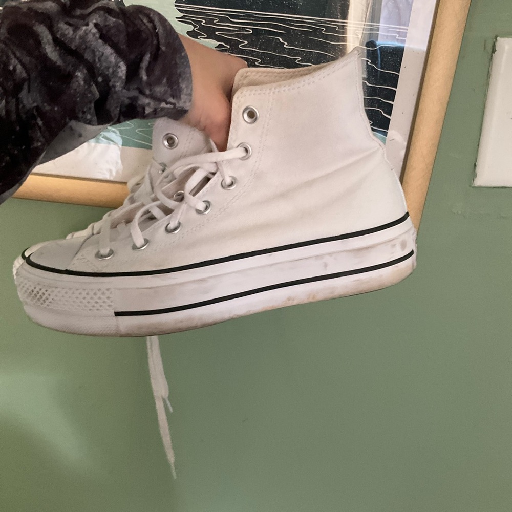 Converse White High-Top Sneakers - Picture 6 of 6